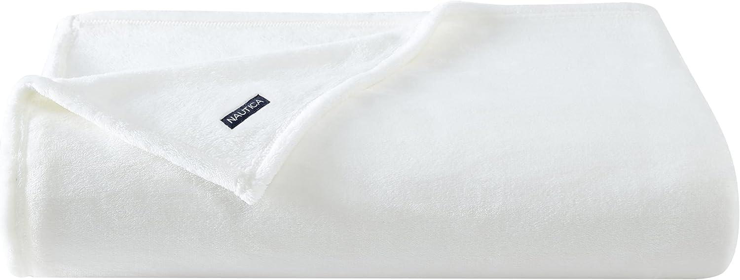 Full Solid White Ultra Soft Fleece Blanket