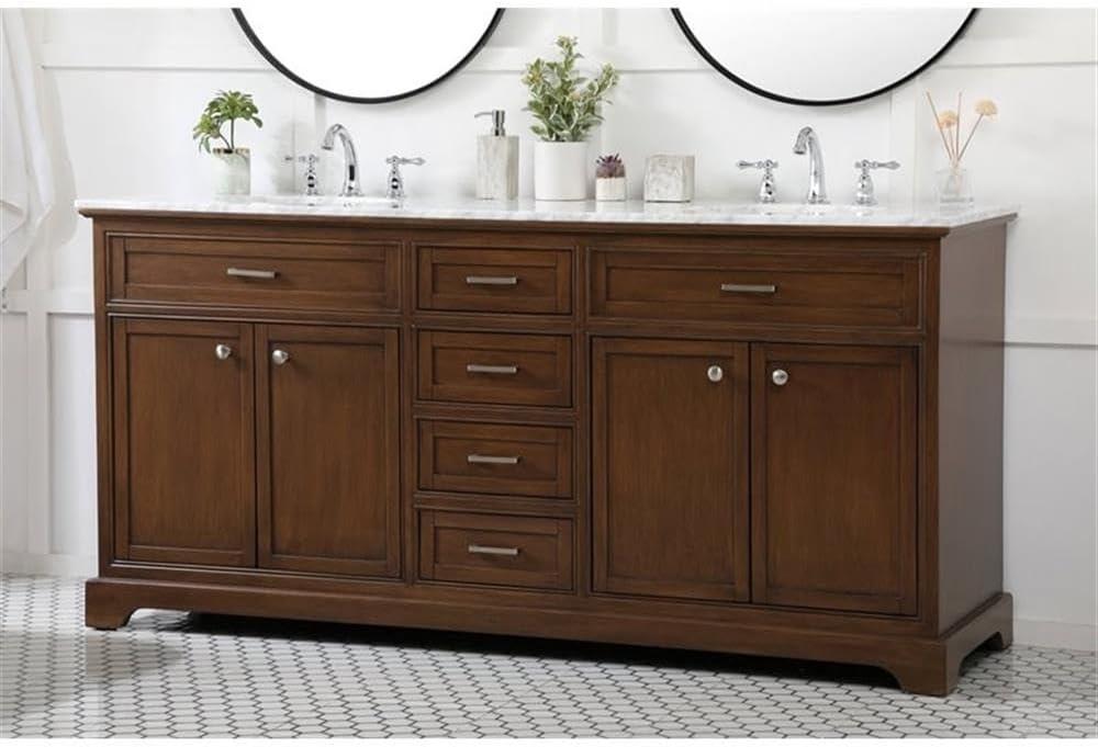 Birch Lane™ Hermes 72'' Double Bathroom Vanity with Marble Top