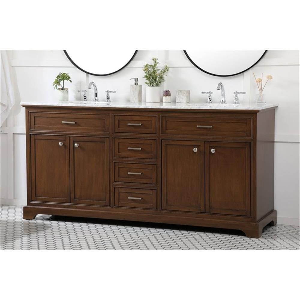 Birch Lane™ Hermes 72'' Double Bathroom Vanity with Marble Top