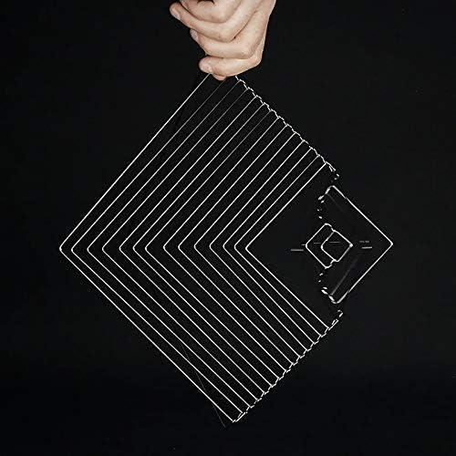 Square Wave | The Mesmerizing Kinetic Wind Spinner | Magical Calming Art Piece by Ivan Black (Silver)
