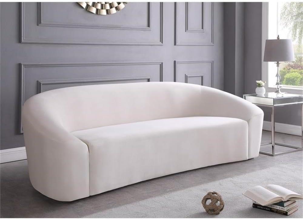 Meridian Furniture Riley Cream Velvet Sofa