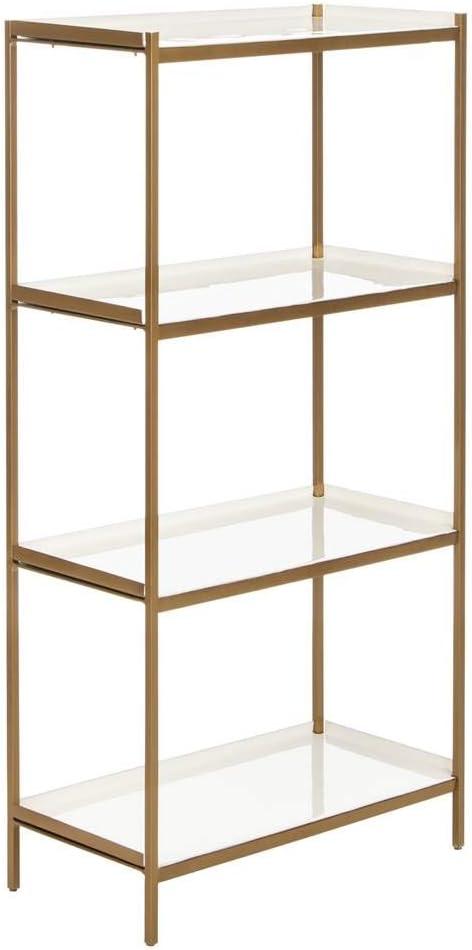 Daniella 4-Tier Etagere - White/Brass - Safavieh