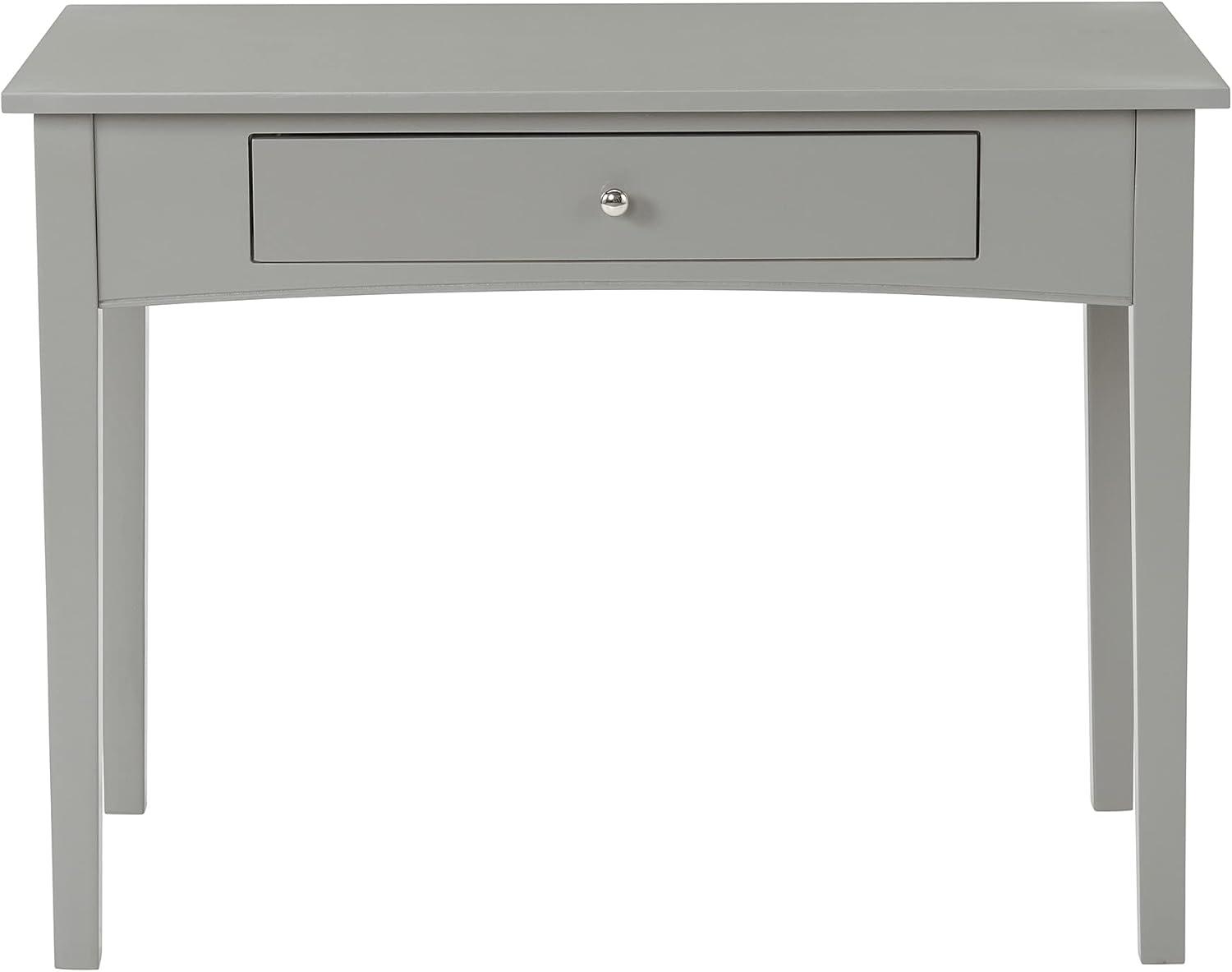 40" Shaker Cottage Desk Gray - Alaterre Furniture: Transitional Style, Pine Frame, Storage Drawer