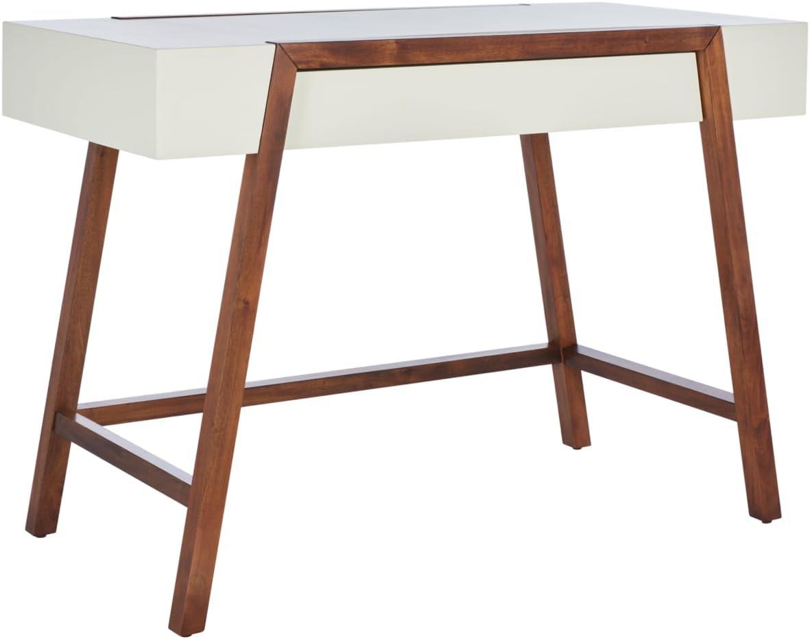 Marwood Desk - White/Brown - Safavieh