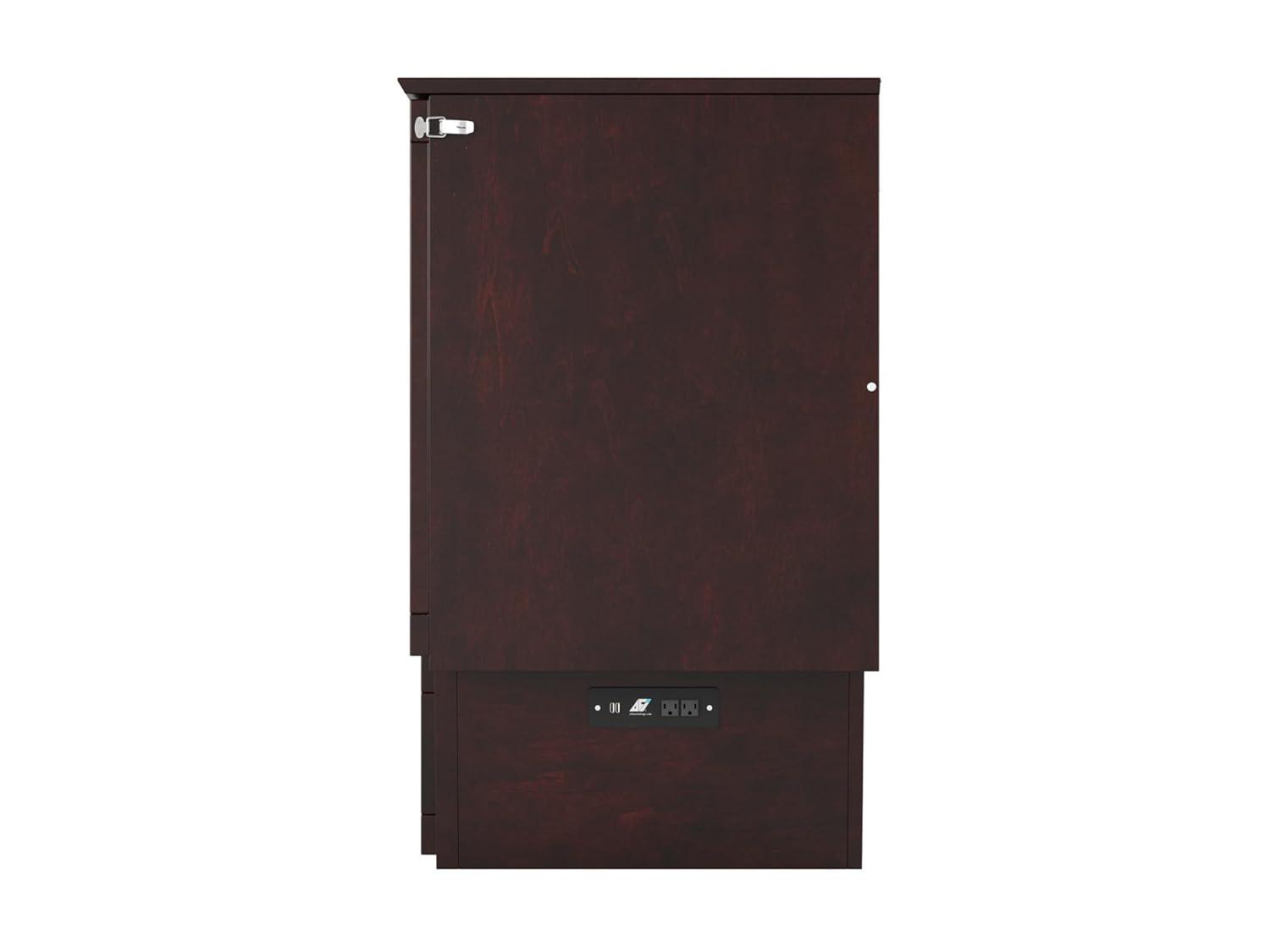 Queen Monroe Murphy Bed Chest with Memory Foam Mattress - AFI