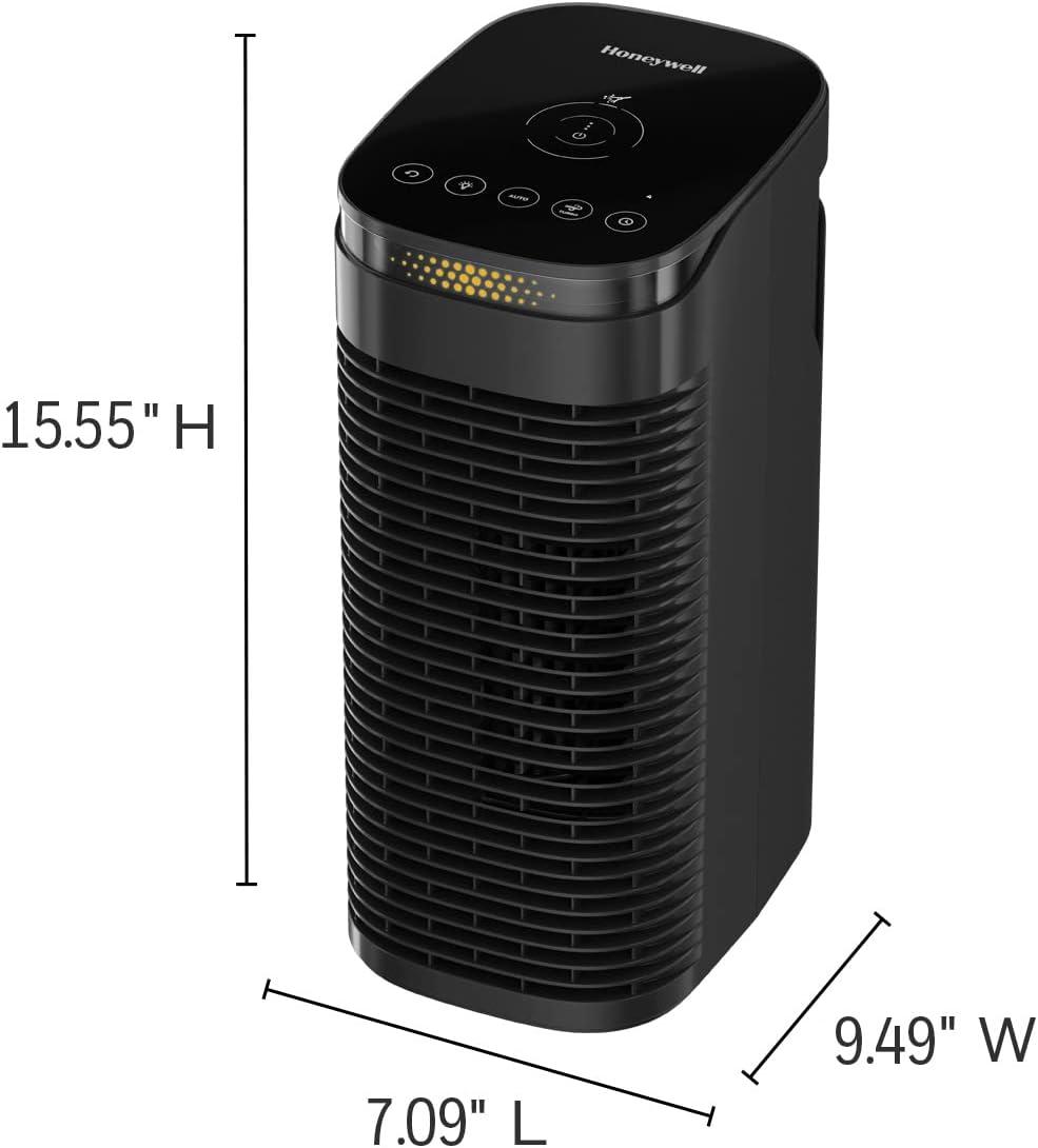 Portable Air Purifier For Medium Rooms (100 Sq Ft). Allergen Reducer For Wildfire/Smoke, Pollen, Pet Dander & Dust. Air Quality Indicator And Auto Mode