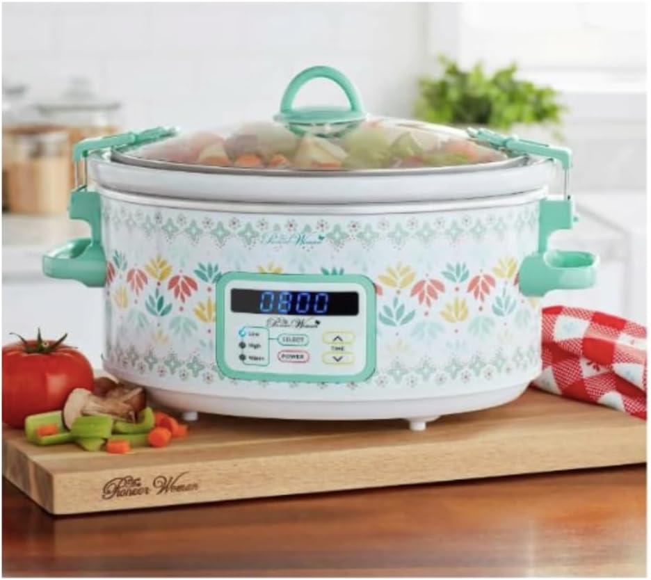 The Pioneer Woman Meandering Geo 6-Quart Digital Slow Cooker