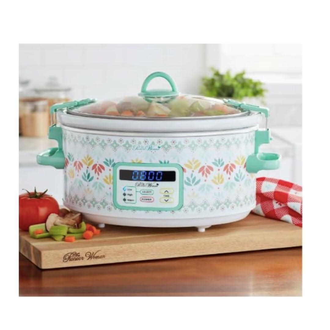 The Pioneer Woman Meandering Geo 6-Quart Digital Slow Cooker