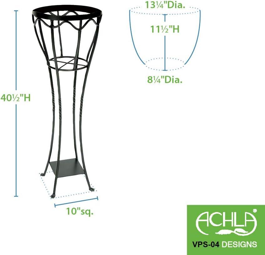 Achla VPS-04 Verandah Plant Stand Patio Accent - Graphite Powdercoat