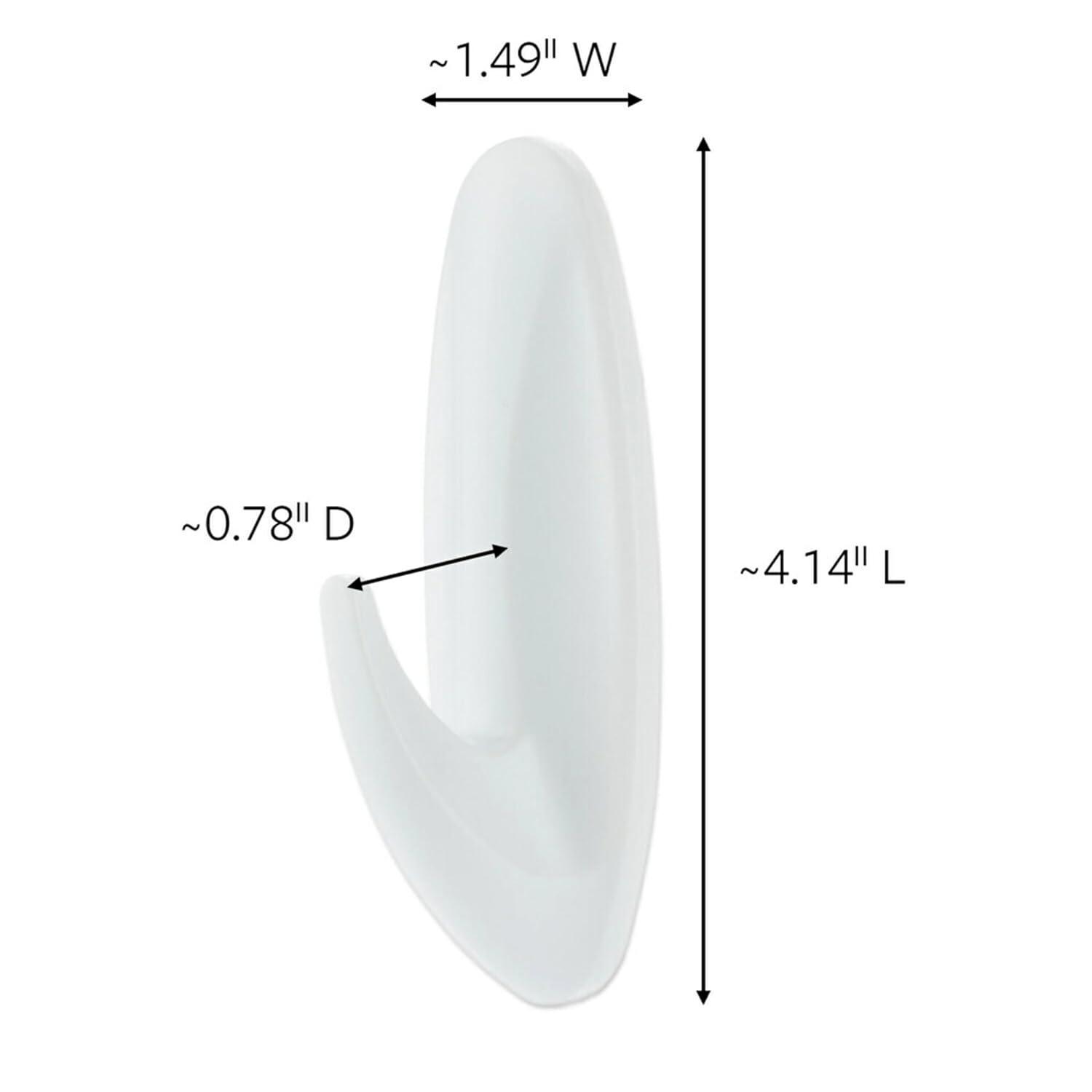 Command Designer Water Resistant Hooks, White, Large, 1 Wall Hook