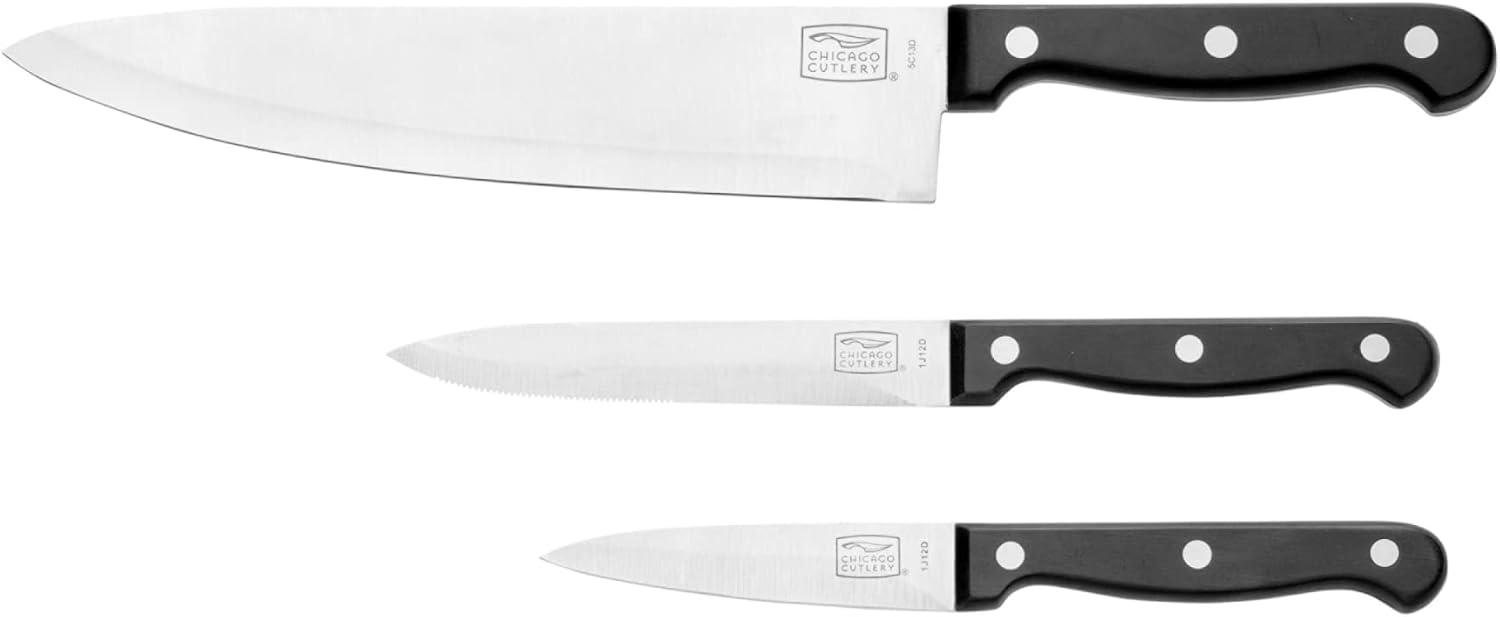 Chicago Cutlery Essentials 3-Piece Stainless Steel Knife Set