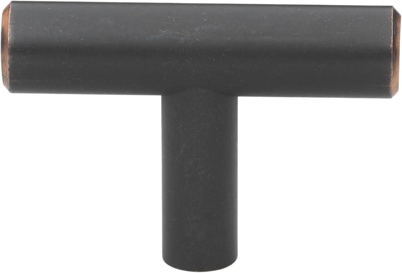 Oil Rubbed Bronze 2" T-Bar Cabinet Knob Set