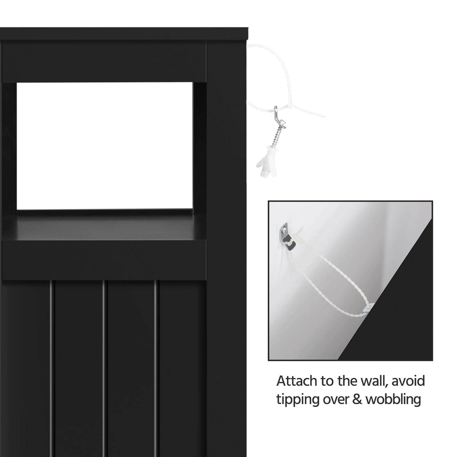 Wooden Bathroom Floor Cabinet w/ Drawers, Kitchen Cupboard Living Room Cabinet