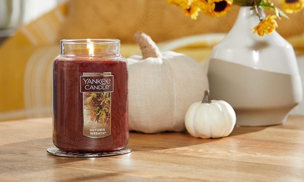 Yankee Candle Autumn Wreath 1069434 Large Jar 22 oz Candle