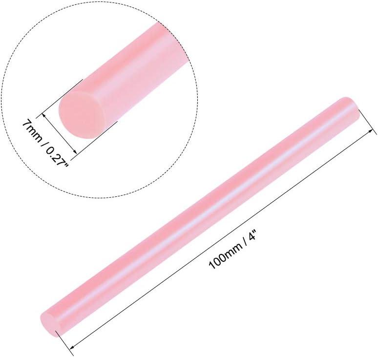 Unique Bargains 0.27' x 4' Pink Mini Hot Glue Sticks for Glue Gun 12 Pack