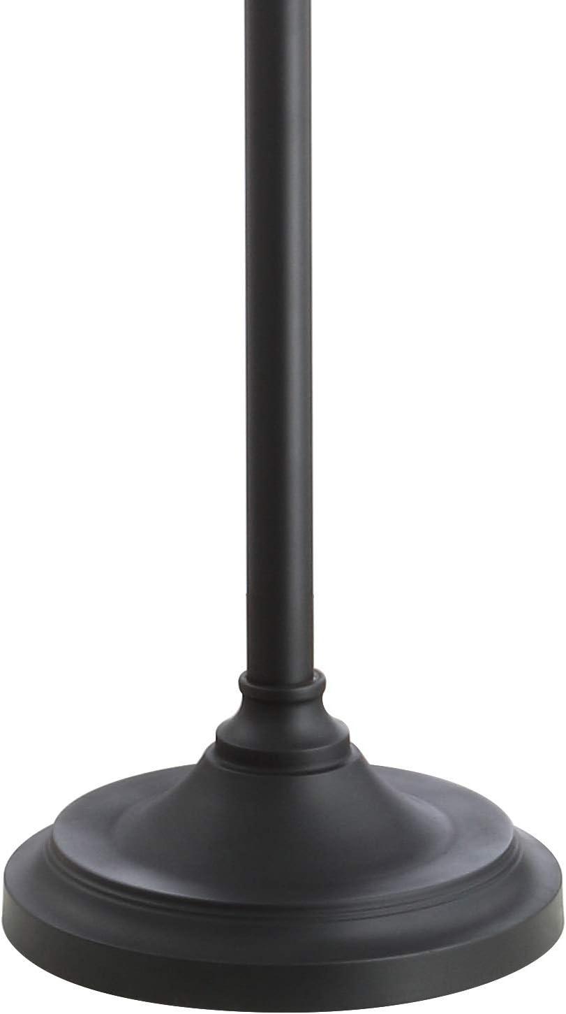 January 60" Black and Bronze Glass Floor Lamp