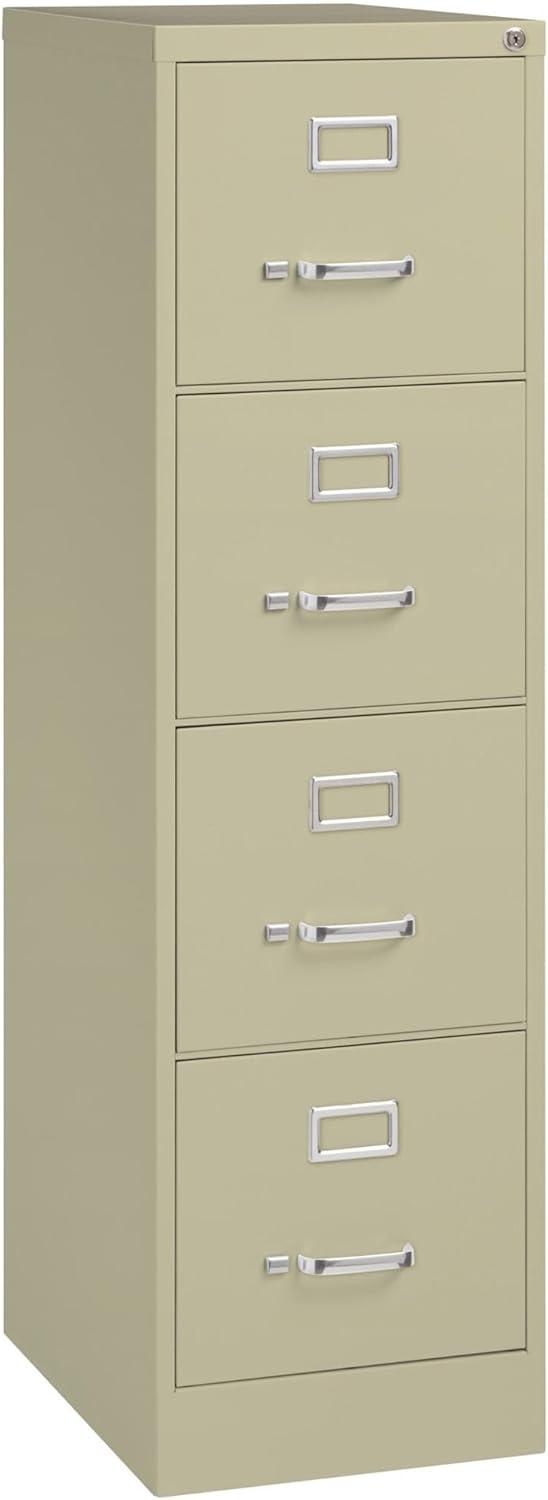 Sleek Black 4-Drawer Legal Size Lockable Steel File Cabinet