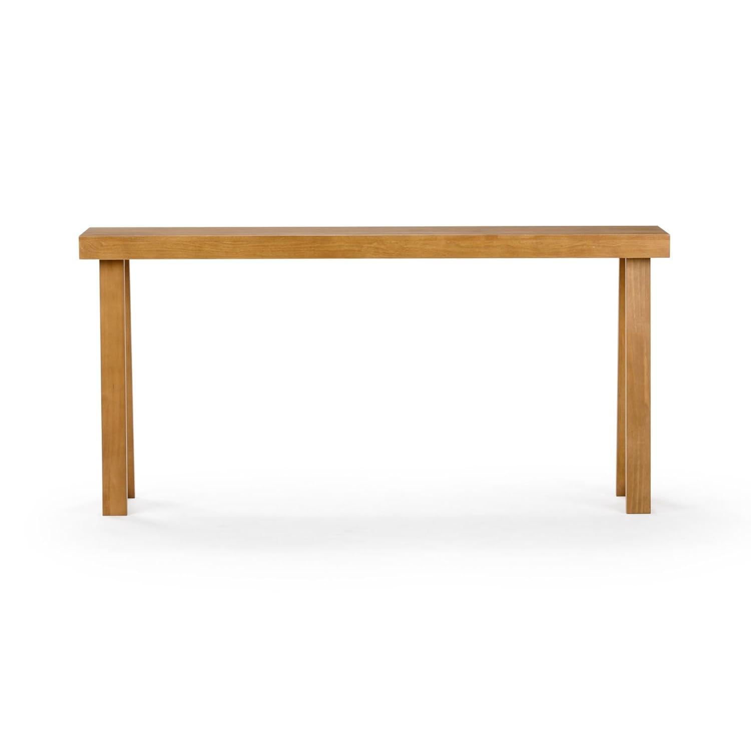 17 Stories Solid Wood Console Table, 66 Inch, Sofa Table, Narrow Entryway Table for Hallway