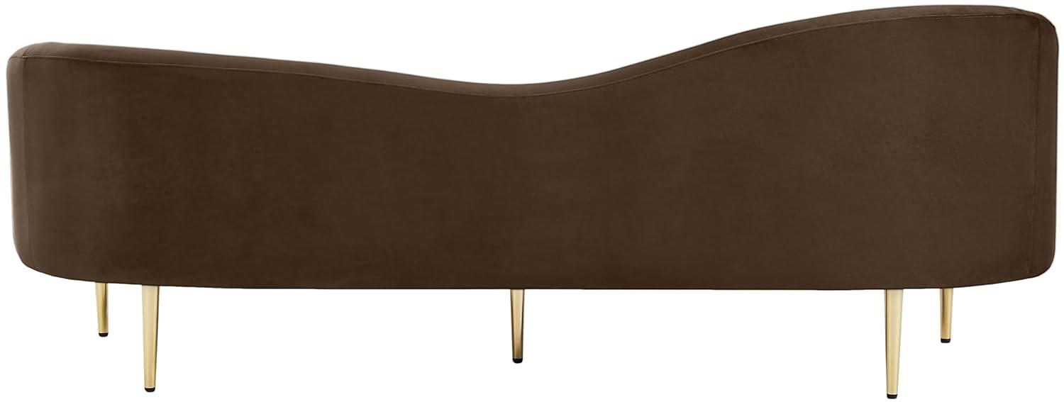 Meridian Furniture Ritz Brown Velvet Sofa