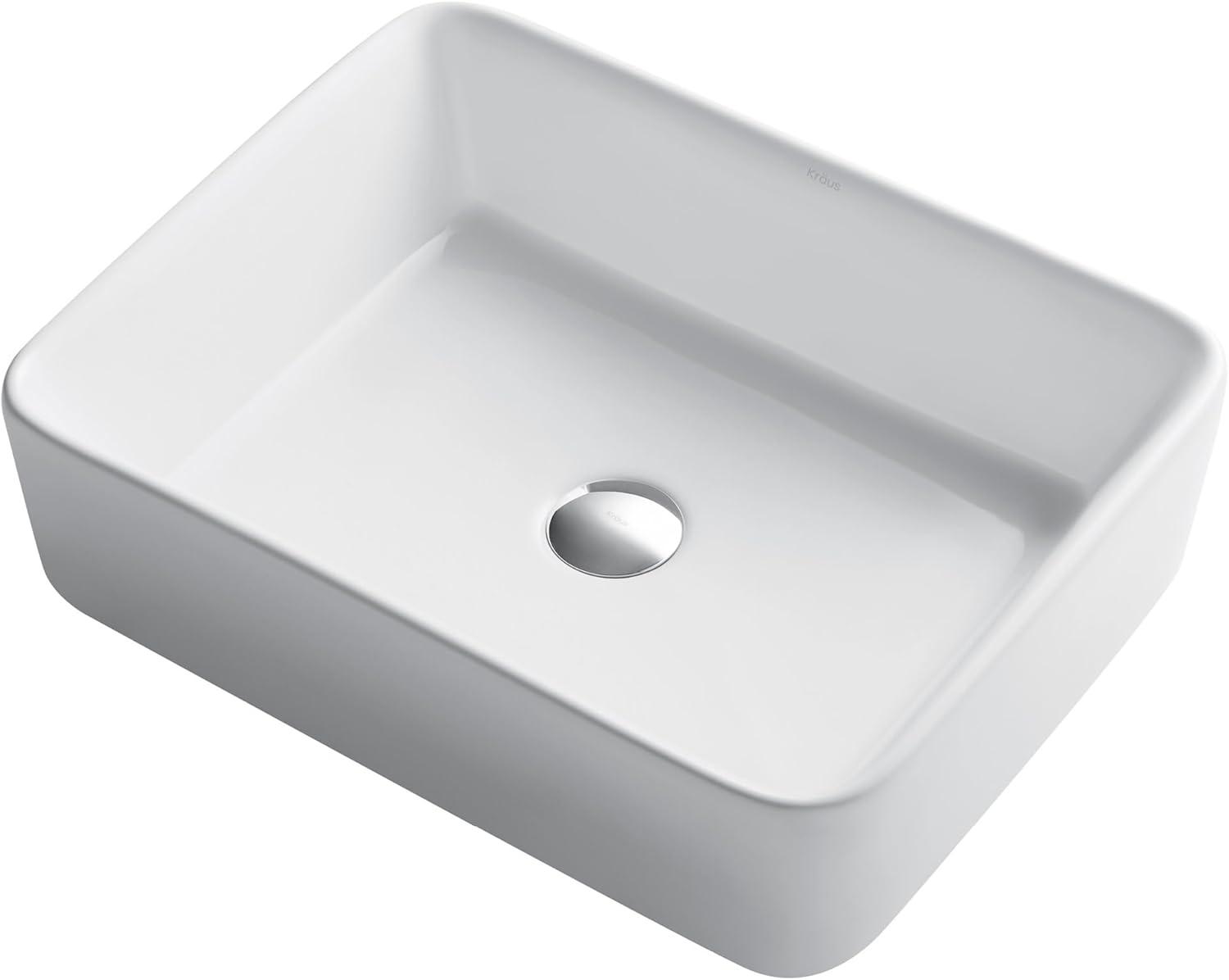 Kraus KCV-121 Thin ceramics Rectangular Vessel Bathroom Sink