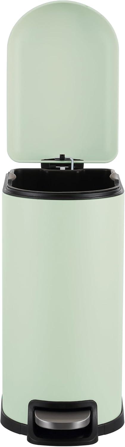 Pistachio Gelato Stainless Steel 2.6-Gallon Step Trash Can