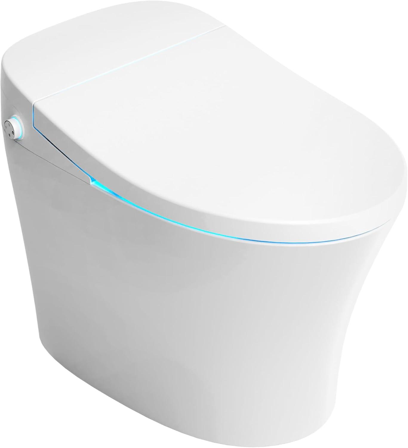 ANZZI Vail 1.28 Gallons GPF Elongated Floor Mounted Bidet Toilet (Seat Included)