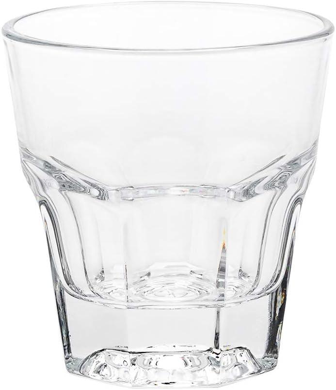 Deng rui Otto 5 Ounce Whiskey Glasses Set of 12 Paneled Rocks Glasses - Heavy Base Dishwasher-Safe Clear Glass Glasses Chip-Resistant For Cocktails Or Liquors