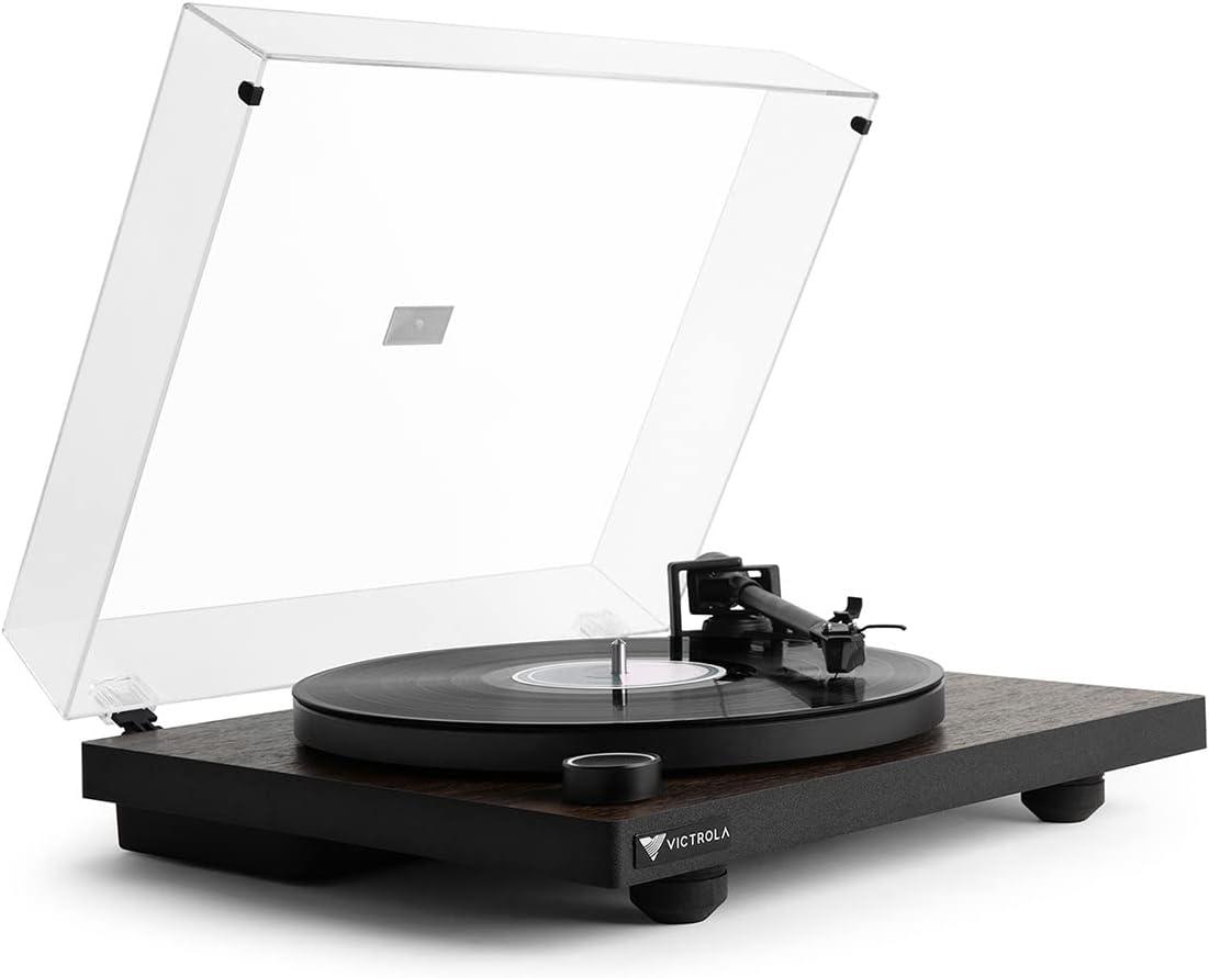 Espresso Belt Drive Turntable System with Bluetooth Speakers