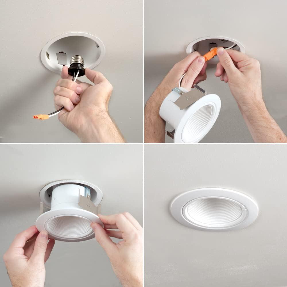 HALO RL 4" LED Recessed Ceiling Light Retrofit Trim at 3000K Soft White