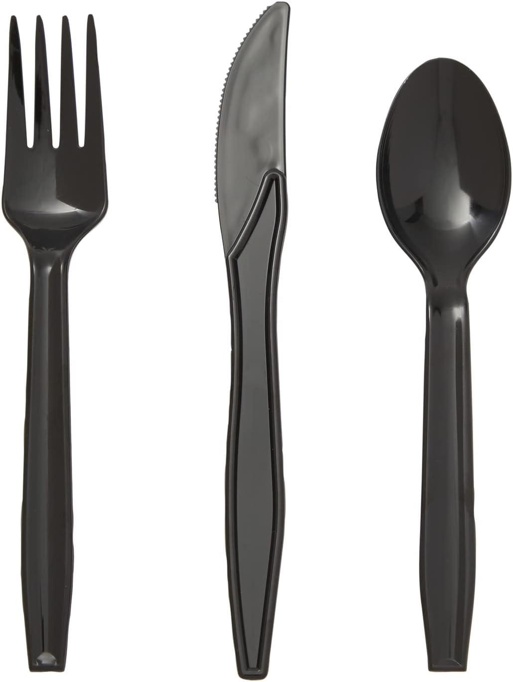 Blue Panda 144 Pieces Full Moon Halloween Party Supplies, Paper Plates, Napkins, Cups, Cutlery for Spooky Gatherings (Serves 24)