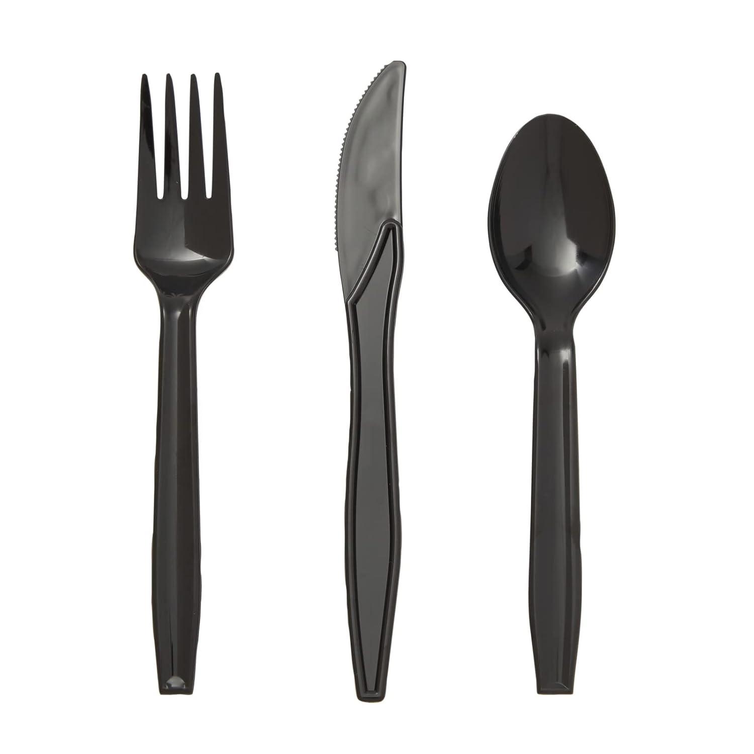 Blue Panda 144 Pieces Full Moon Halloween Party Supplies, Paper Plates, Napkins, Cups, Cutlery for Spooky Gatherings (Serves 24)