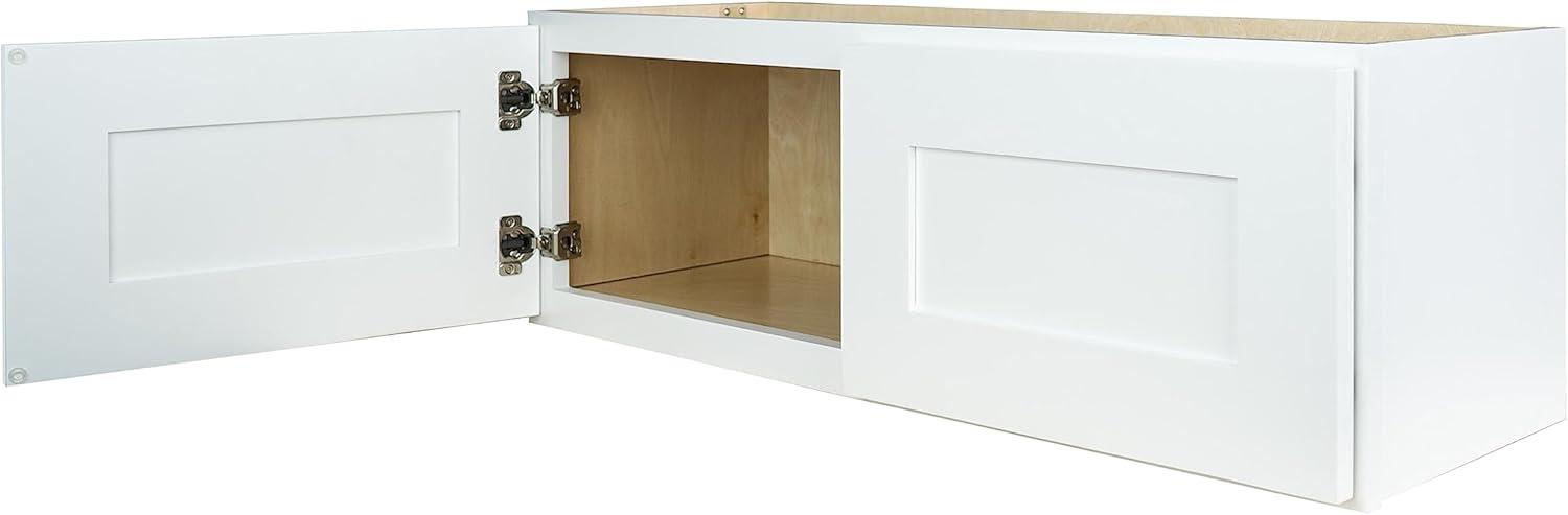 Hollywood Fabiani Design Shaker Wall Kitchen Cabinet Ready to Assemble 30 in. W x 12 in. D x 12 in. H White