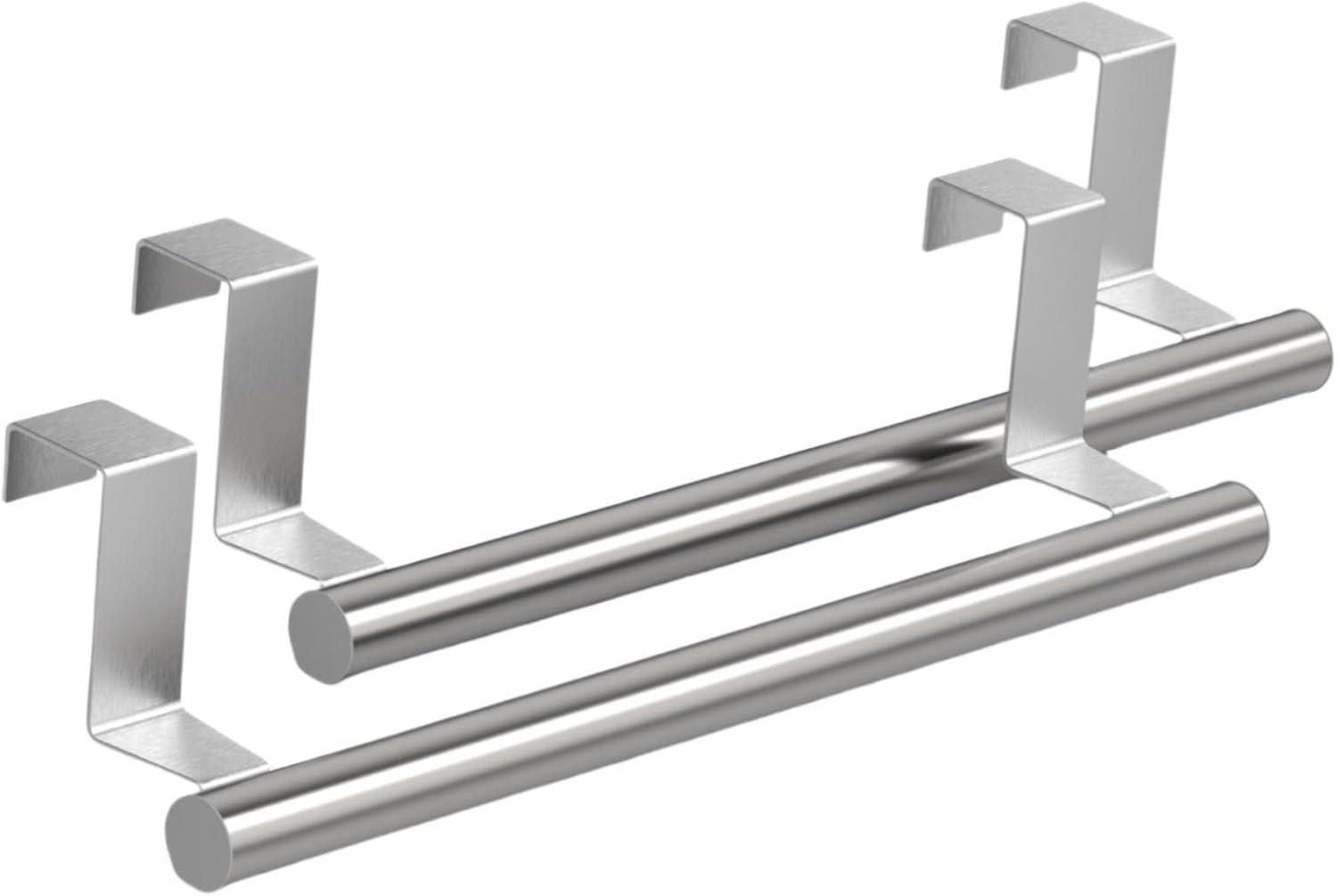 Suploo AUMJJE19 2 Pack Stainless Steel Over Door Towel Rack Bar Holders