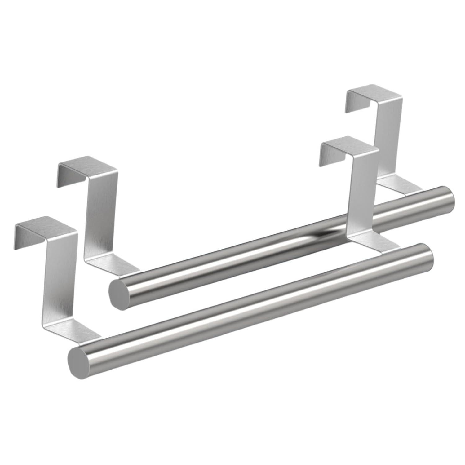 Suploo AUMJJE19 2 Pack Stainless Steel Over Door Towel Rack Bar Holders