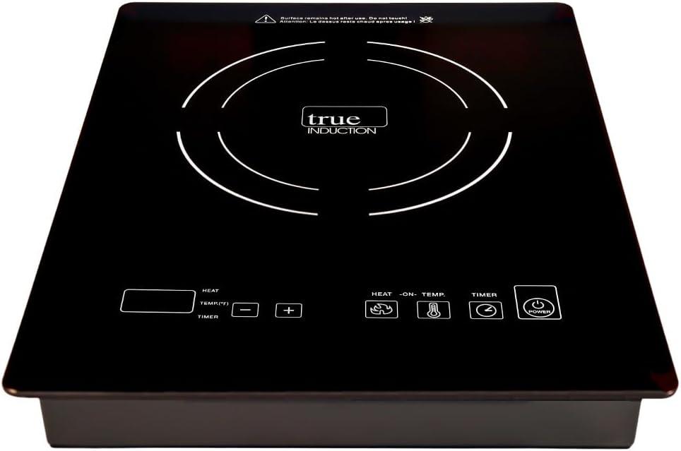 True Induction TI-1B Built-In UL858 Certified, 12-inch Single Induction Cooktop 1750W Glass-Ceramic Top