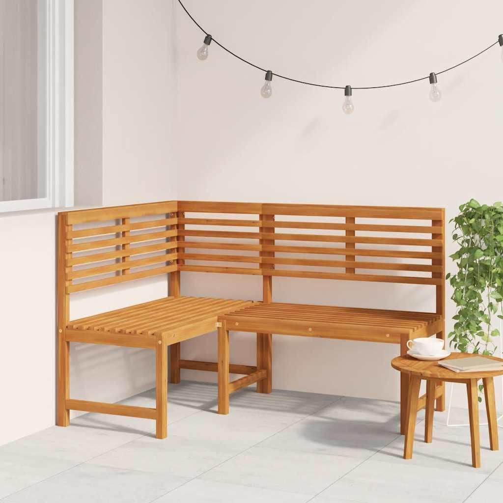 vidaXL Patio Corner Bench 55.1Inch Solid Acacia Wood