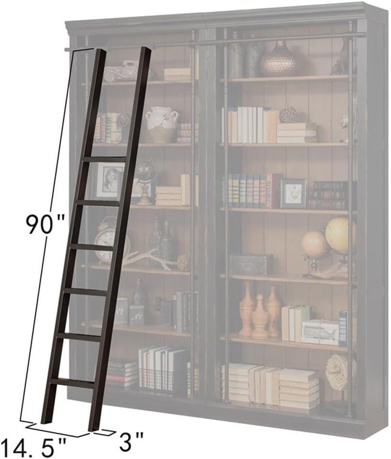 Toulouse Metal Ladder for Bookcase Black - Martin Furniture: No Assembly, 6 Rungs, 90" Height