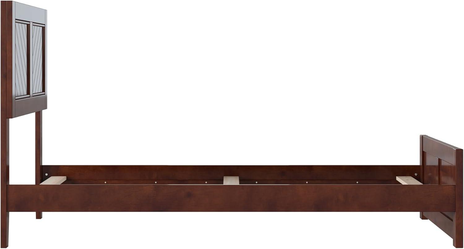 AFI Canyon Walnut Solid Wood Foundation Bed Frame with Matching Footboard, Queen