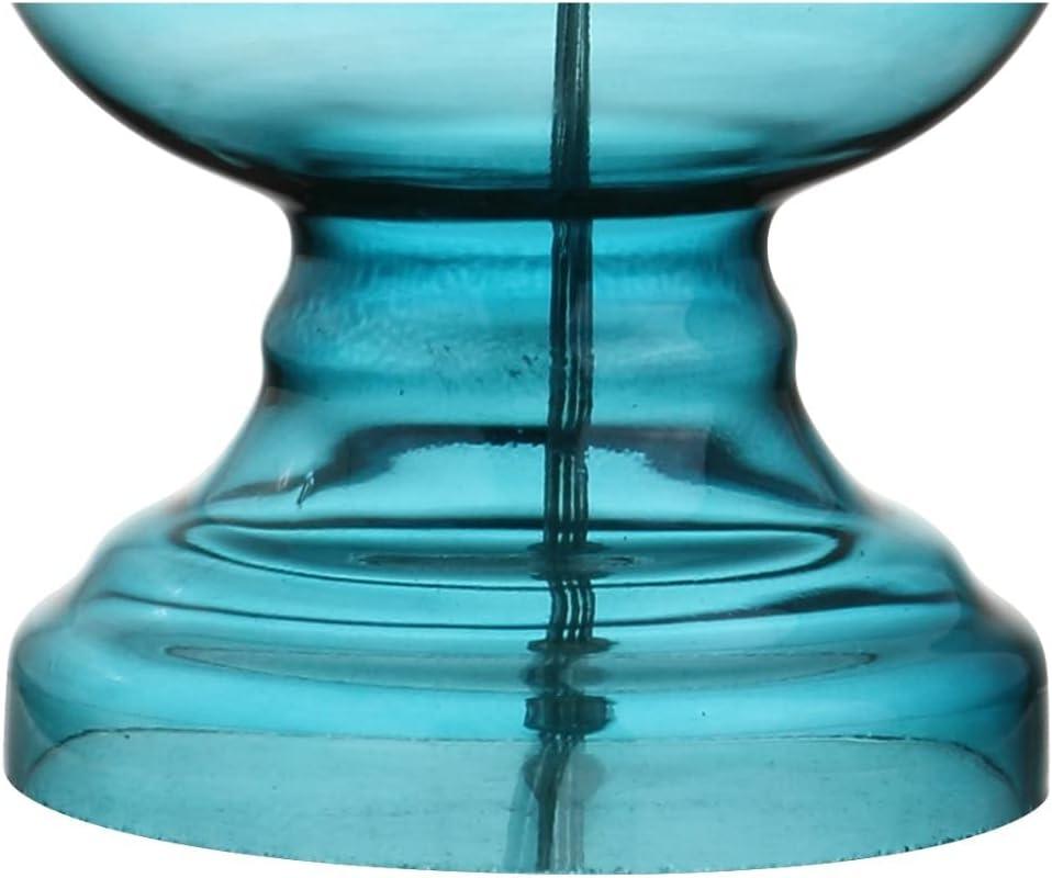 Genie 28.5" Glass LED Table Lamp, Aqua (Set of 2)