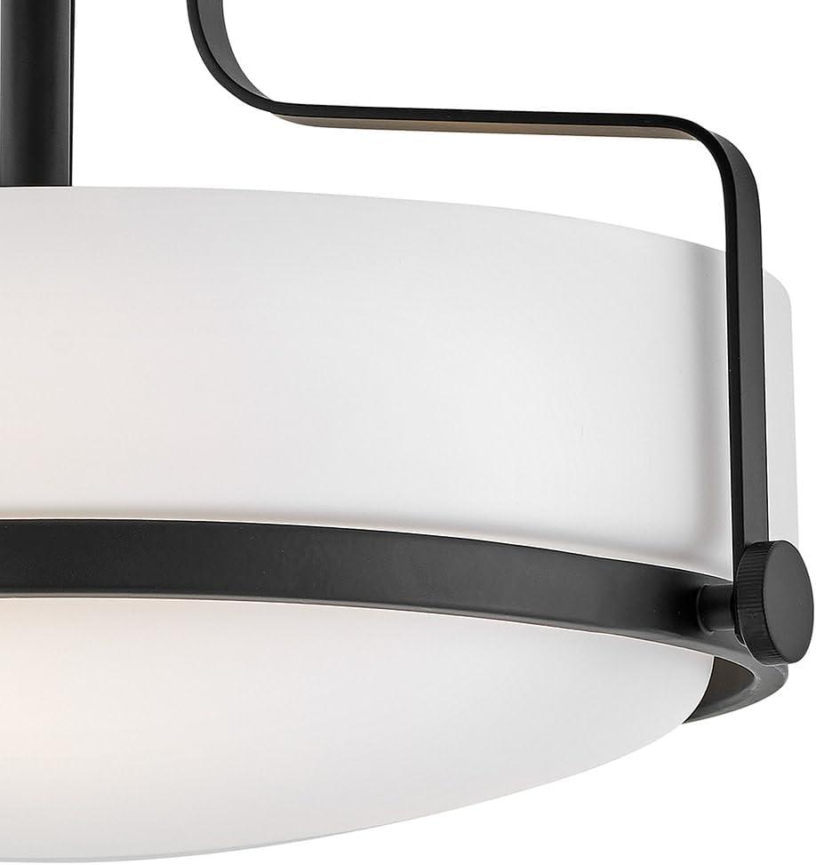 Harper 14.5-in 3-Light Semi-Flush Mount Retro Ceiling Light