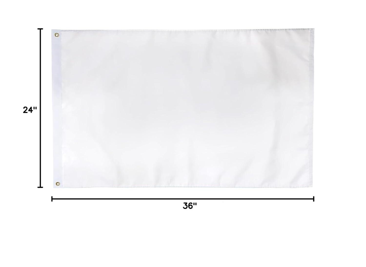 Solid White Flag BlanK Flags 2x3 Ft Create Your Own Solid White Flag DIY Blanks Canvas Banner to Decorate with Brass Grommets