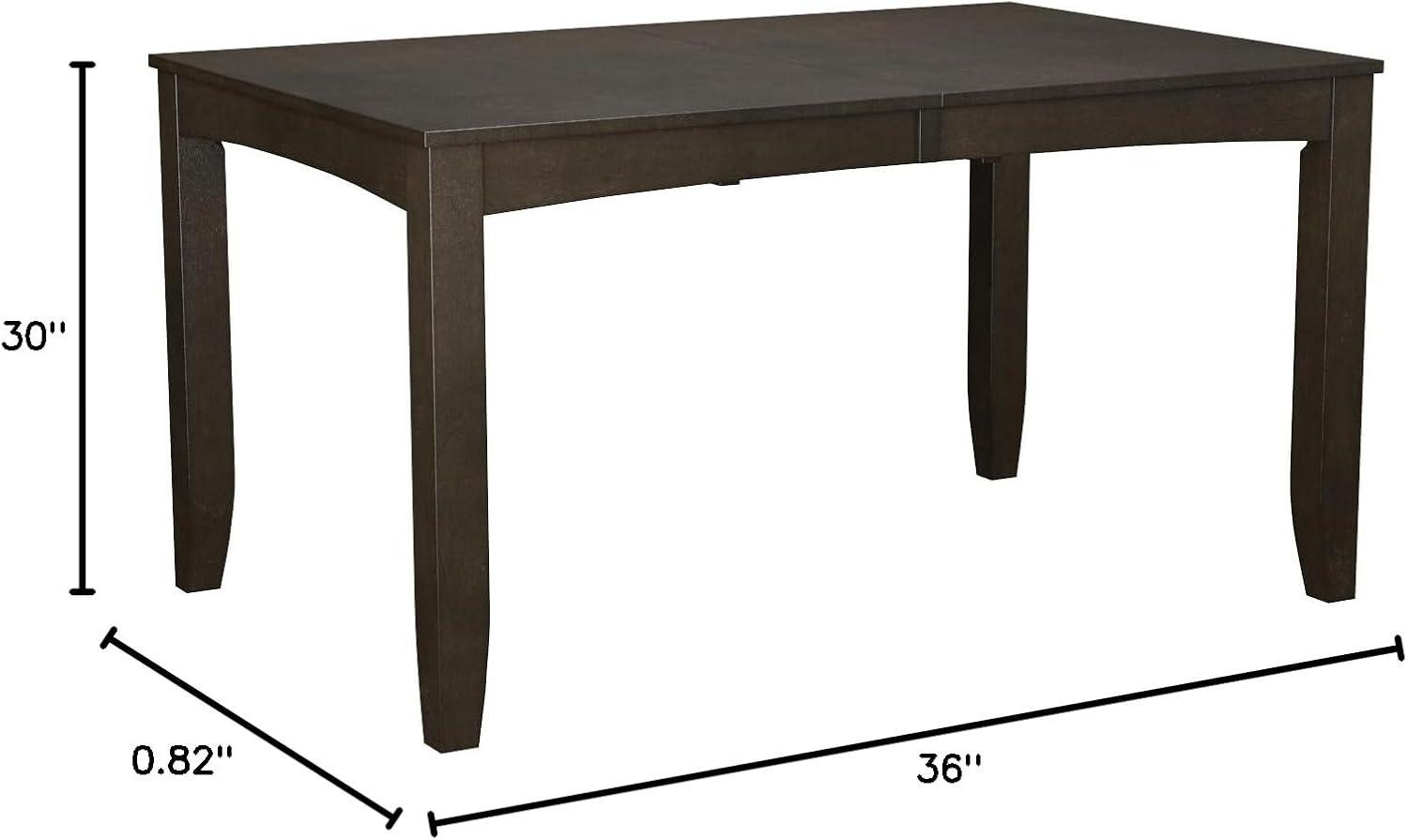 Lynfield Cappuccino Wood Extendable Dining Table, 66"