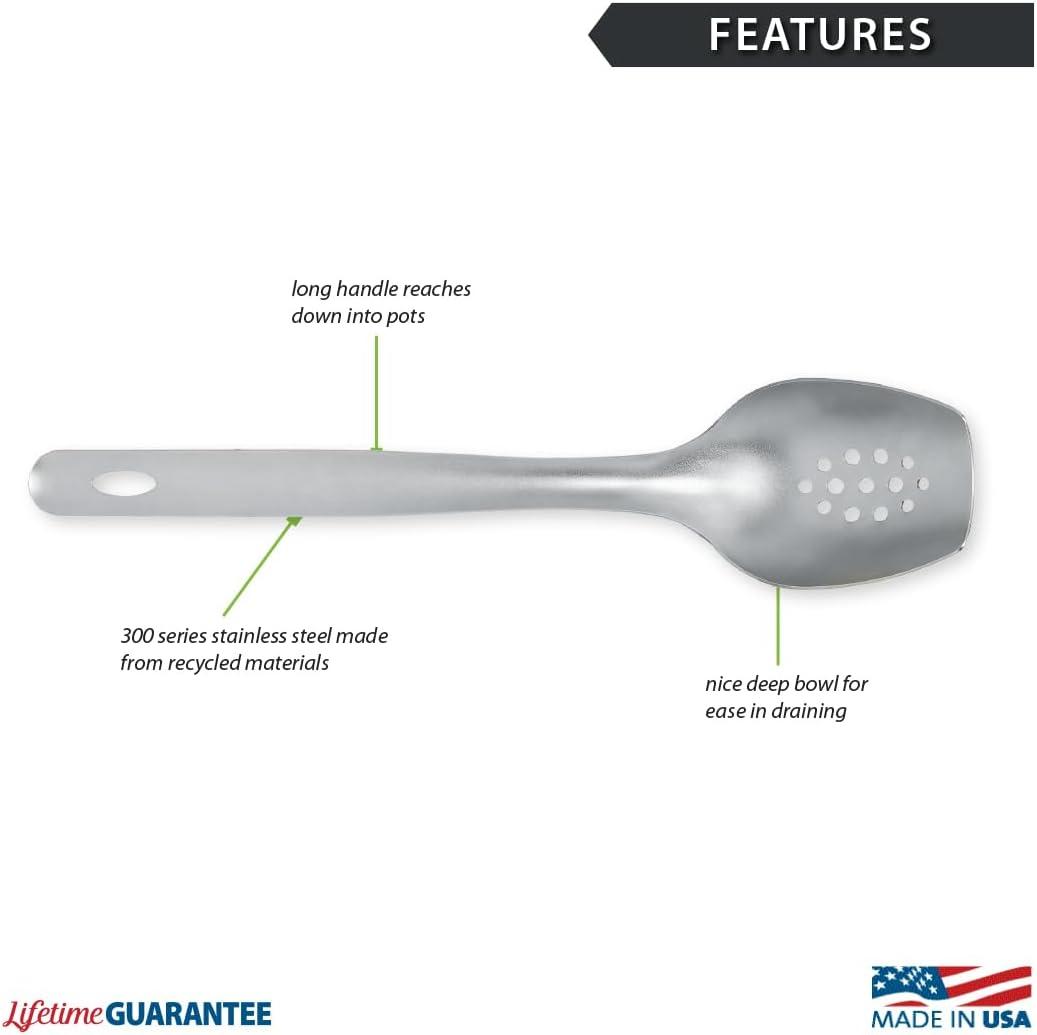 Stainless Steel 11.5" Cooking Spoon with Holes