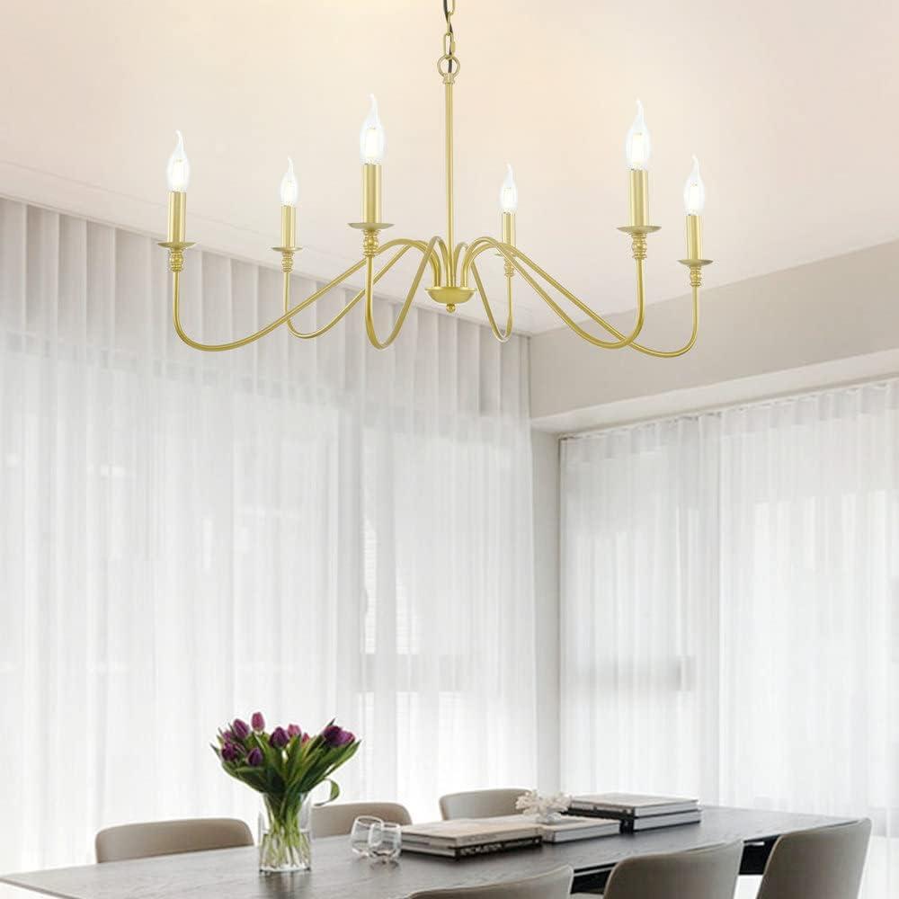 Enspijk 6-Light Classic Iron Candle Chandelier