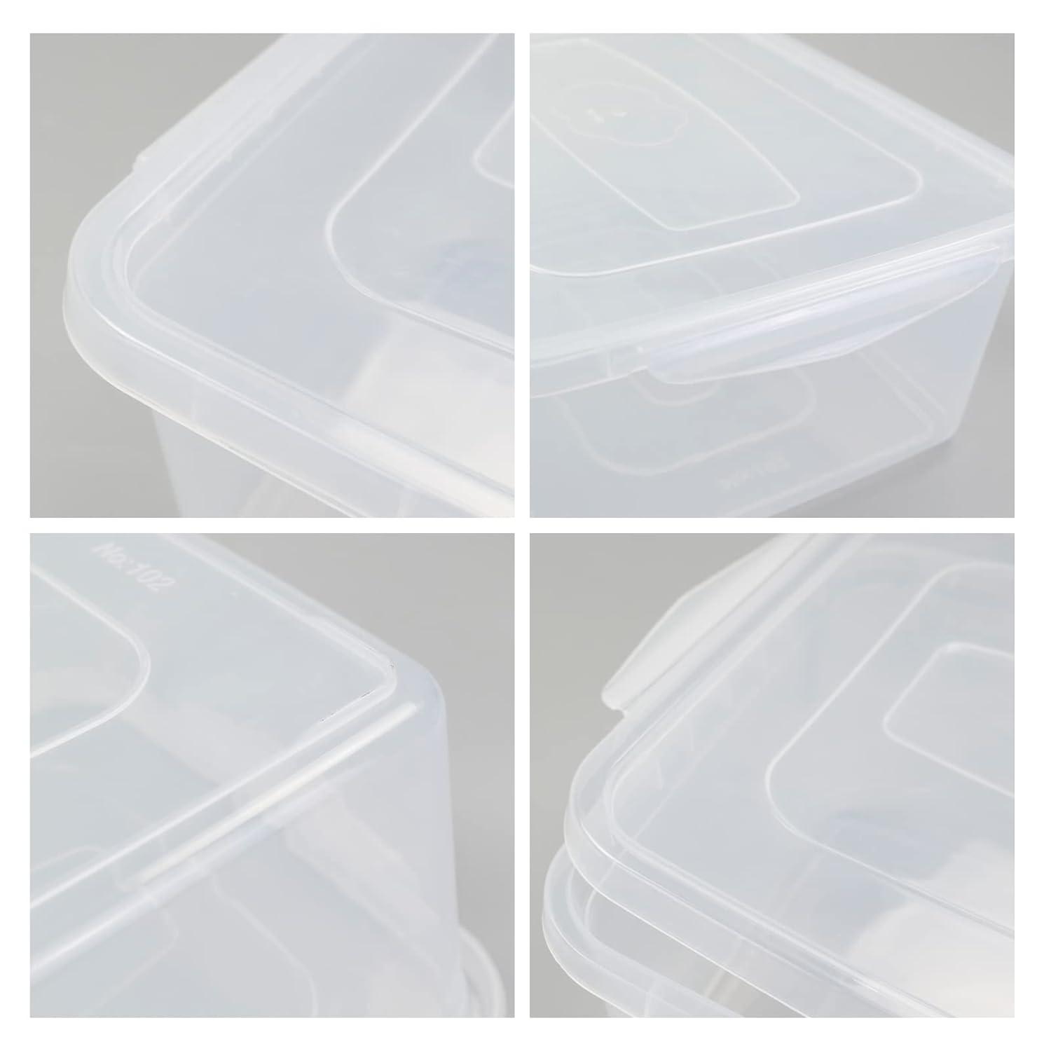 4-Pack 14 L Clear Dough Proofing Box, Food Pizza Storage Container