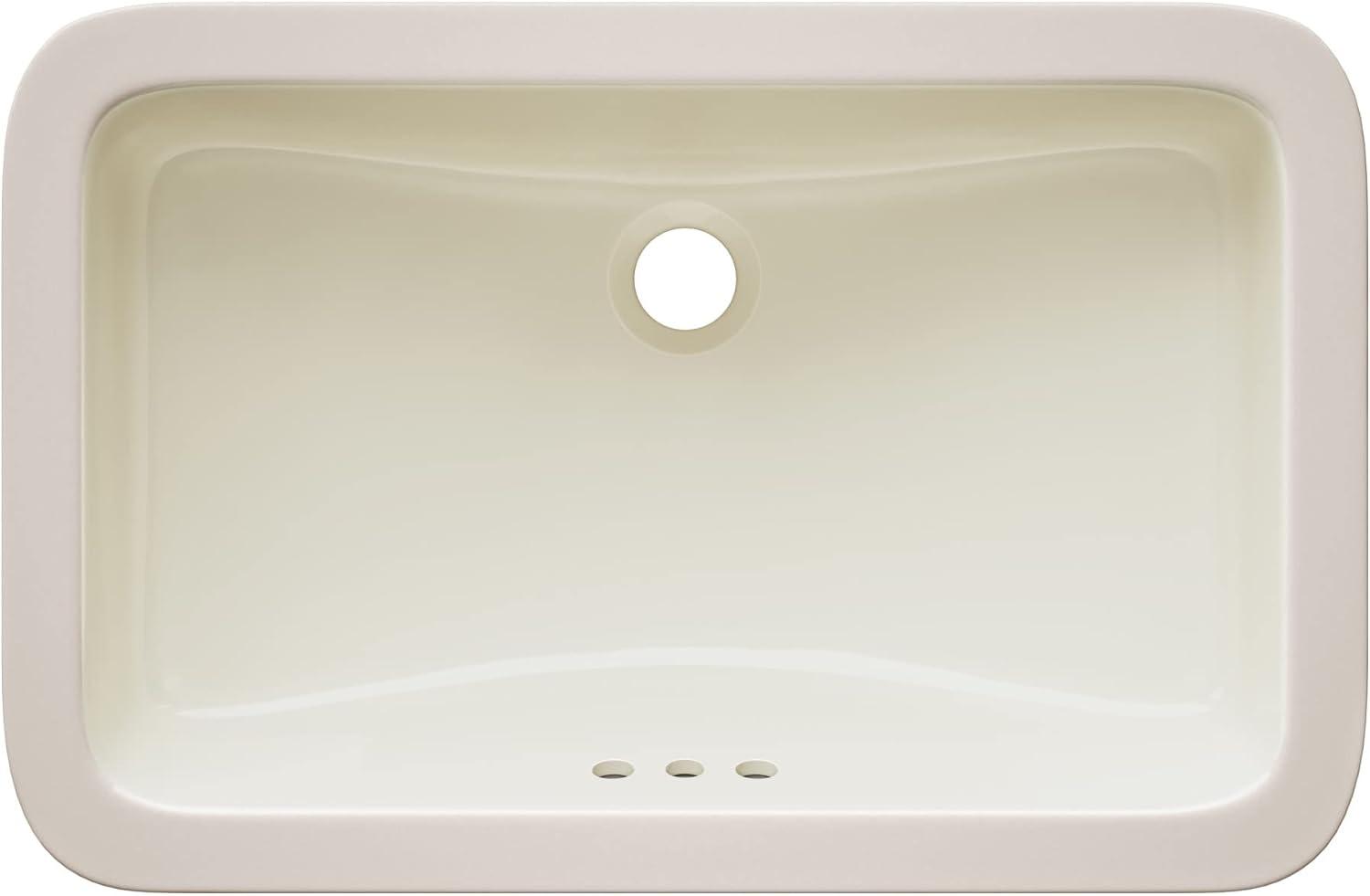 Proflo 14.5625'' White Vitreous China Rectangular Undermount Bathroom Sink