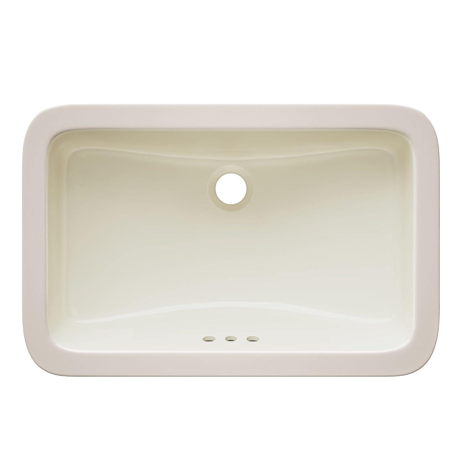 Proflo 14.5625'' White Vitreous China Rectangular Bathroom Sink