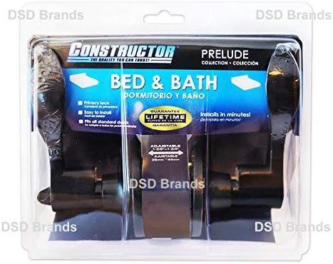 Constructor PRELUDE Privacy Lever Handle Door Lock Set for Bedroom and Bathroom Oil Rubbed Bronze Finish