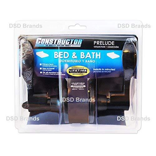 Constructor PRELUDE Privacy Lever Handle Door Lock Set for Bedroom and Bathroom Oil Rubbed Bronze Finish