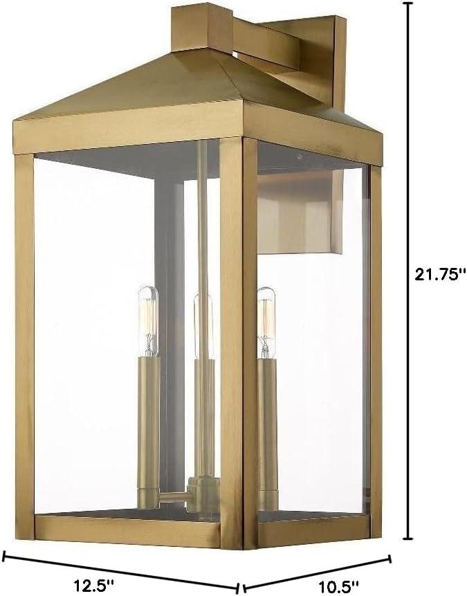 Livex Lighting Nyack 3 - Light Wall Light in  Antique Brass